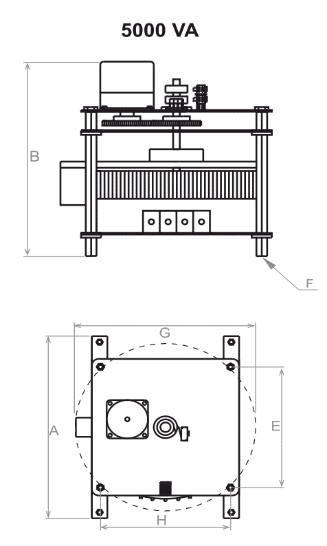 variac 5000va motorisé